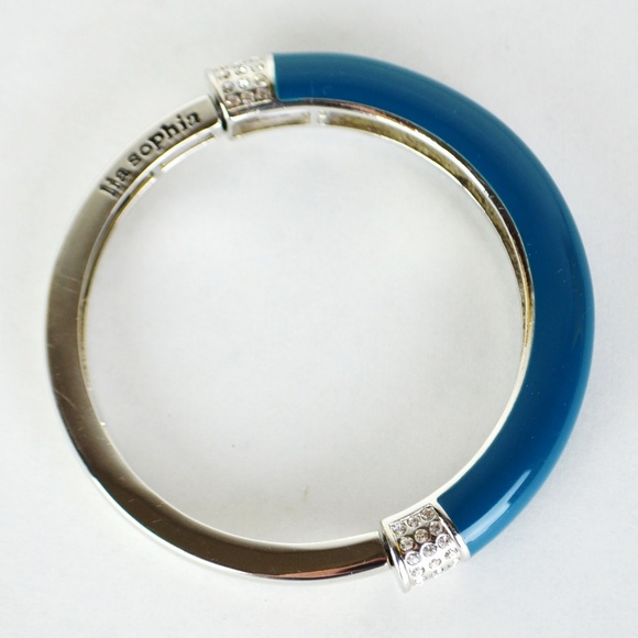 Lia Sophia Chromatic Bangle Bracelet Stretch Teal - Picture 1 of 4